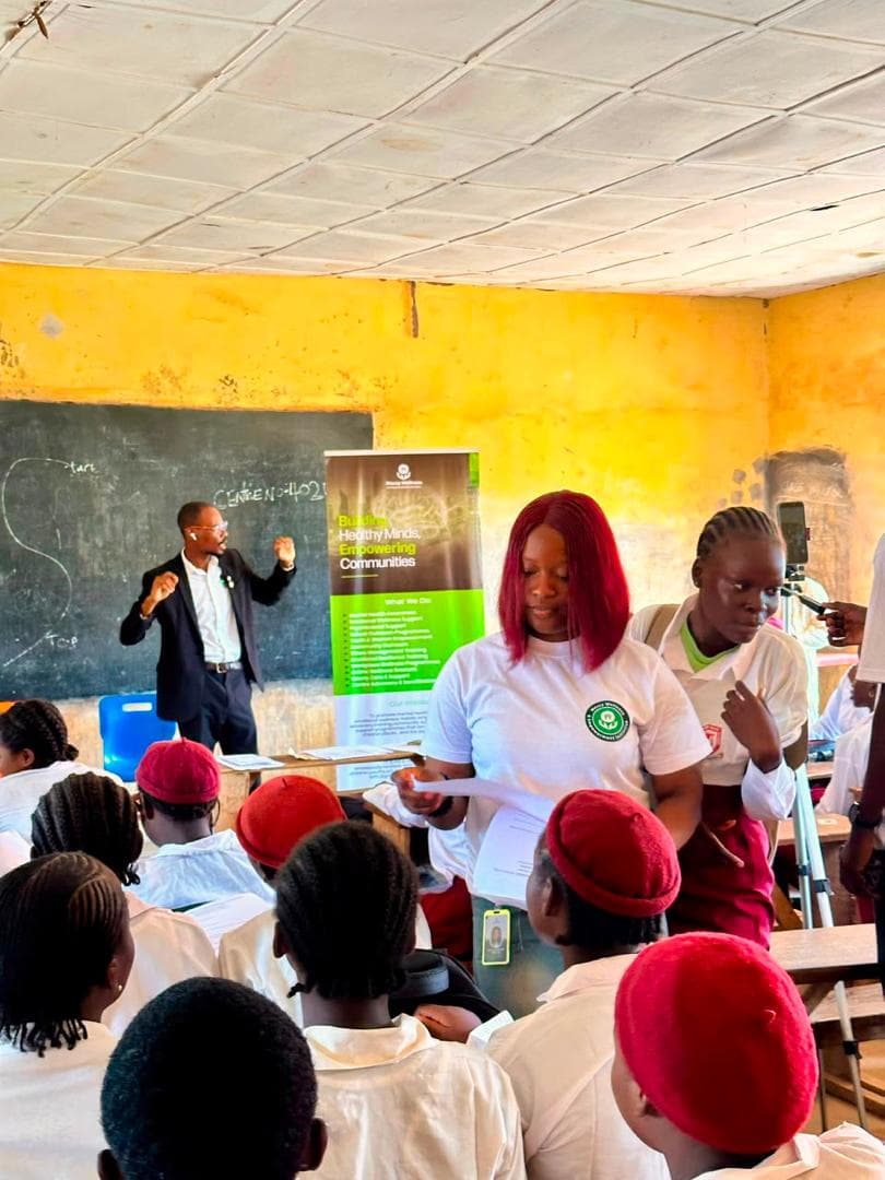 Students actively engaged during mental health sensitization