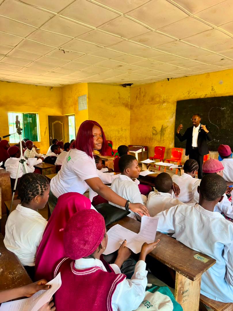 Students gathered during a Mercy Wellness school outreach session